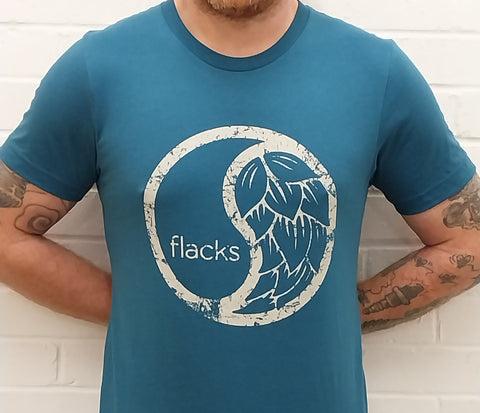 T Shirt Teal Distressed